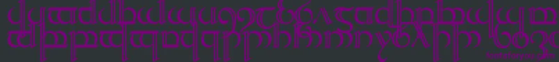 フォントQuencap2 – 黒い背景に紫のフォント