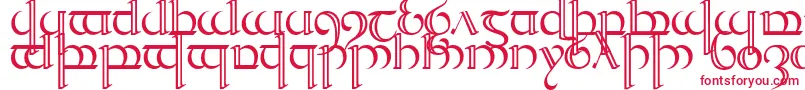 Шрифт Quencap2 – красные шрифты на белом фоне
