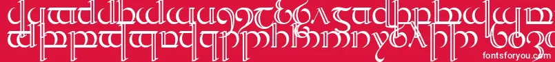 Quencap2 Font – White Fonts on Red Background