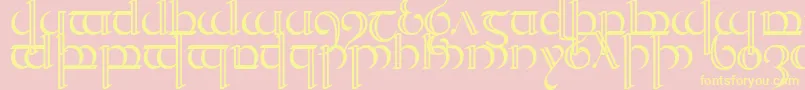 Шрифт Quencap2 – жёлтые шрифты на розовом фоне