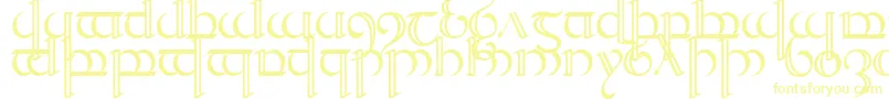 Шрифт Quencap2 – жёлтые шрифты