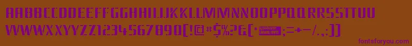 Braeside Font – Purple Fonts on Brown Background