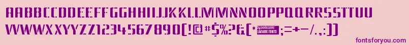 Braeside Font – Purple Fonts on Pink Background