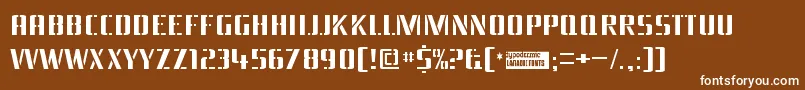 Braeside Font – White Fonts on Brown Background