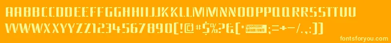 Saiba mais sobre a fonte Braeside Fonte Braeside – fontes amarelas em um fundo laranja