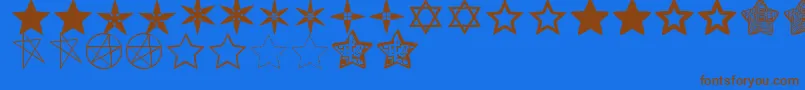 Шрифт EstrellassTfb – коричневые шрифты на синем фоне