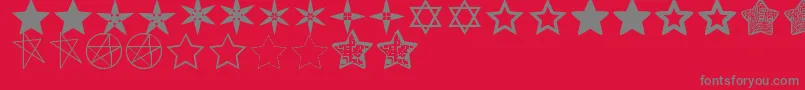EstrellassTfb Font – Gray Fonts on Red Background