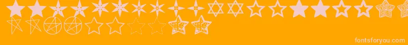 EstrellassTfb Font – Pink Fonts on Orange Background