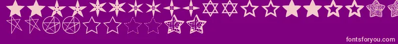 EstrellassTfb-Schriftart – Rosa Schriften auf violettem Hintergrund