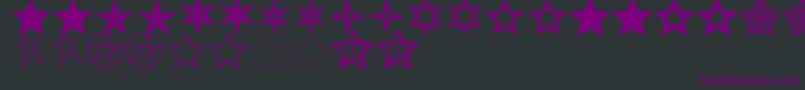 EstrellassTfb-Schriftart – Violette Schriften auf schwarzem Hintergrund