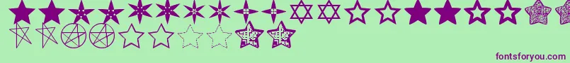 EstrellassTfb Font – Purple Fonts on Green Background