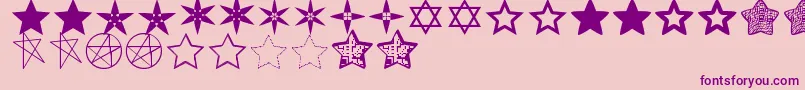 EstrellassTfb Font – Purple Fonts on Pink Background