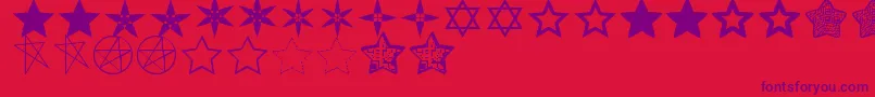 EstrellassTfb Font – Purple Fonts on Red Background