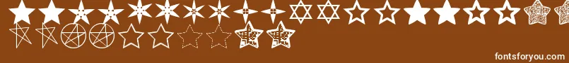 Więcej informacji o czcionce EstrellassTfb Czcionka EstrellassTfb – białe czcionki na brązowym tle
