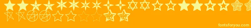 Więcej informacji o czcionce EstrellassTfb Czcionka EstrellassTfb – żółte czcionki na pomarańczowym tle