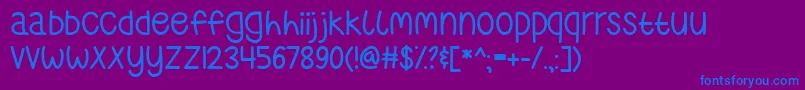 フォントWhereTheLonelyOnesRoamTtf – 紫色の背景に青い文字