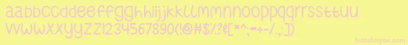 WhereTheLonelyOnesRoamTtf Font – Pink Fonts on Yellow Background
