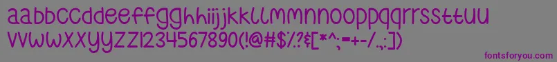 WhereTheLonelyOnesRoamTtf Font – Purple Fonts on Gray Background