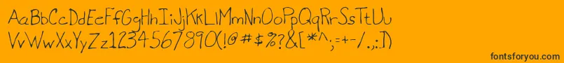 Шрифт Lehn071 – чёрные шрифты на оранжевом фоне