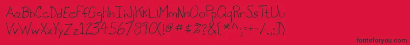 Lehn071 Font – Black Fonts on Red Background