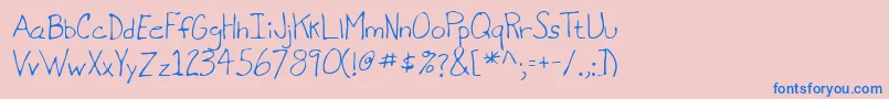En savoir plus sur la police Lehn071 Police Lehn071 – polices bleues sur fond rose