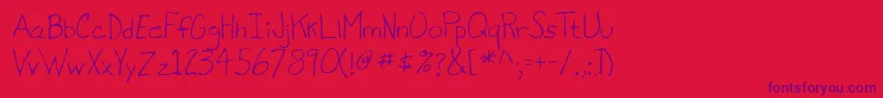 Шрифт Lehn071 – фиолетовые шрифты на красном фоне
