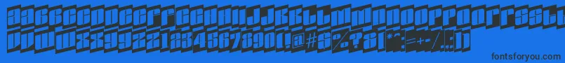 AGlobuscmspup-fontti – mustat fontit sinisellä taustalla