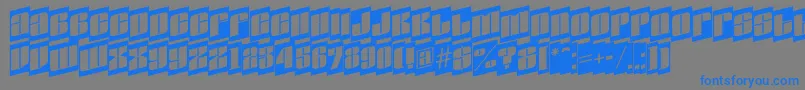 Weitere Informationen zur AGlobuscmspup-Schriftart AGlobuscmspup-Schriftart – Blaue Schriften auf grauem Hintergrund