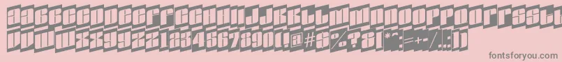 フォントAGlobuscmspup – ピンクの背景に灰色の文字