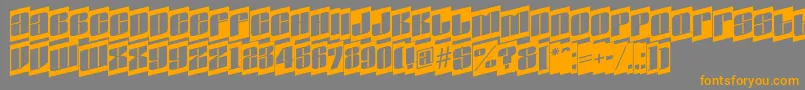 AGlobuscmspup Font – Orange Fonts on Gray Background