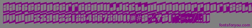 AGlobuscmspup-Schriftart – Violette Schriften auf grauem Hintergrund