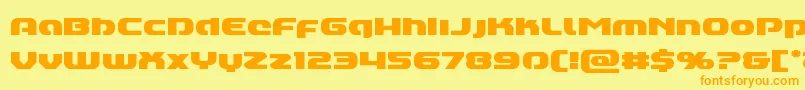 Annapolislowercase Font – Orange Fonts on Yellow Background