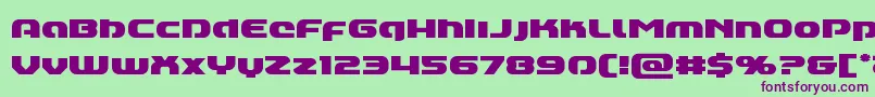 Annapolislowercase Font – Purple Fonts on Green Background