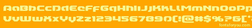Annapolislowercase Font – Yellow Fonts on Orange Background