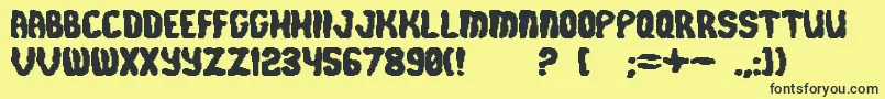 Cursedlaw Font – Black Fonts on Yellow Background