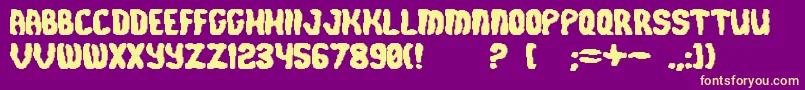 Cursedlaw Font – Yellow Fonts on Purple Background