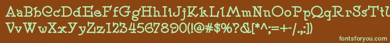 Speedballno2nf ffy Font – Green Fonts on Brown Background