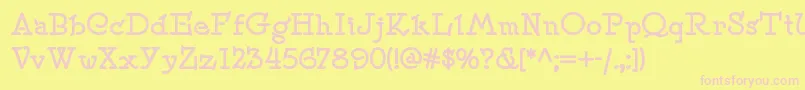 Czcionka Speedballno2nf ffy – różowe czcionki na żółtym tle