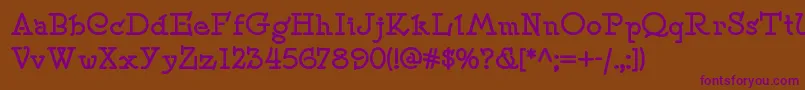 Speedballno2nf ffy Font – Purple Fonts on Brown Background