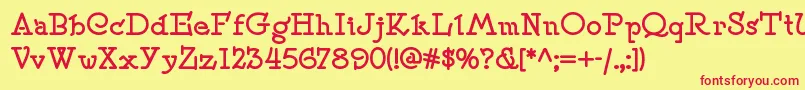 Speedballno2nf ffy Font – Red Fonts on Yellow Background