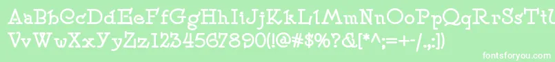 Speedballno2nf ffy Font – White Fonts on Green Background