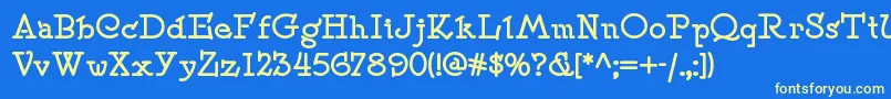 Speedballno2nf ffy Font – Yellow Fonts on Blue Background