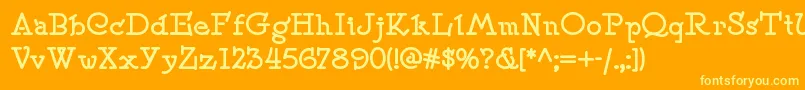 Czcionka Speedballno2nf ffy – żółte czcionki na pomarańczowym tle