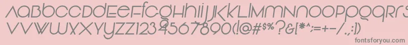 Vonique92Italic Font – Gray Fonts on Pink Background