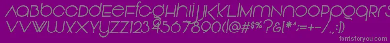 Vonique92Italic Font – Gray Fonts on Purple Background