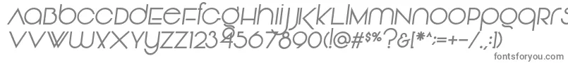 フォントVonique92Italic – 灰色のフォント