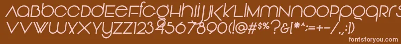 フォントVonique92Italic – 茶色の背景にピンクのフォント