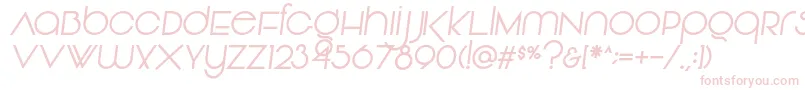 Vonique92Italic Font – Pink Fonts on White Background