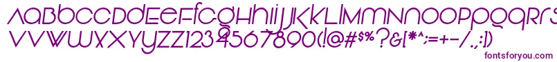 Vonique92Italic Font – Purple Fonts on White Background