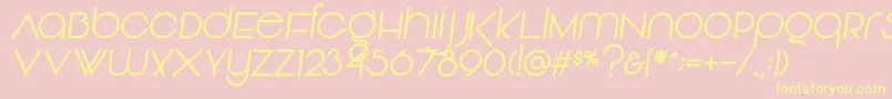 Vonique92Italic Font – Yellow Fonts on Pink Background